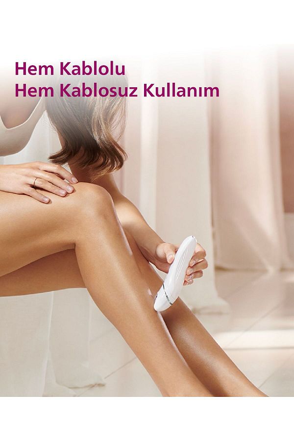 Philips BRE700/05 Epilatör (Yüz+Koltuk altı+Bikini Bölgesi+Bacak)Islak-Kuru,Işıklı,Kablosuz - Görsel 10