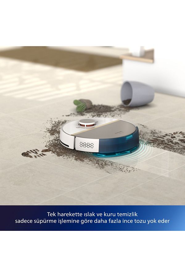 Philips ELİTE SERİ 7000 Serisi Aqua Islak ve Kuru Temizlik Robotu, ,5000 Pa Emiş Gücü, EPA11 FİLTRE