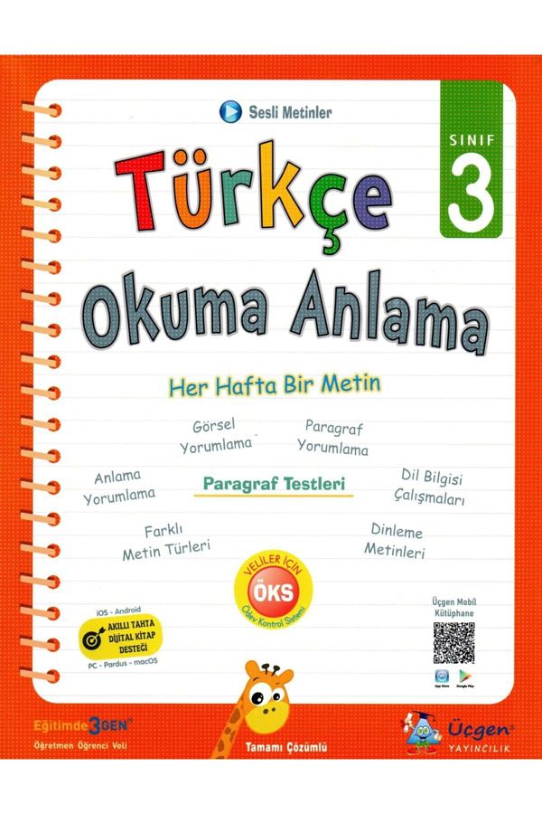 3. Sınıf Türkçe Okuma Anlama Kitabı