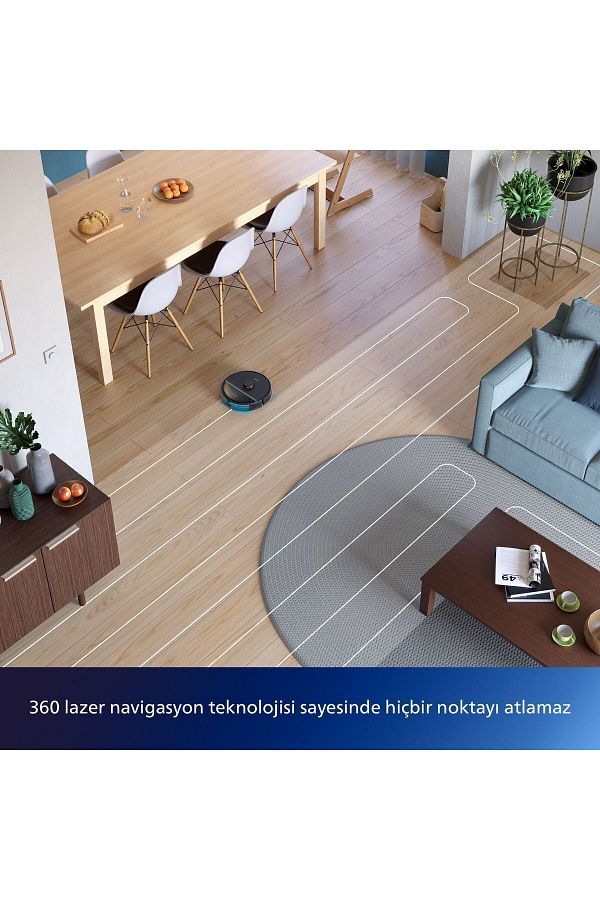 Philips Homerun 3000 Serisi Aqua Islak Ve Kuru Robot Süpürge (4 ADET XV1430/00 MOP) - Görsel 5