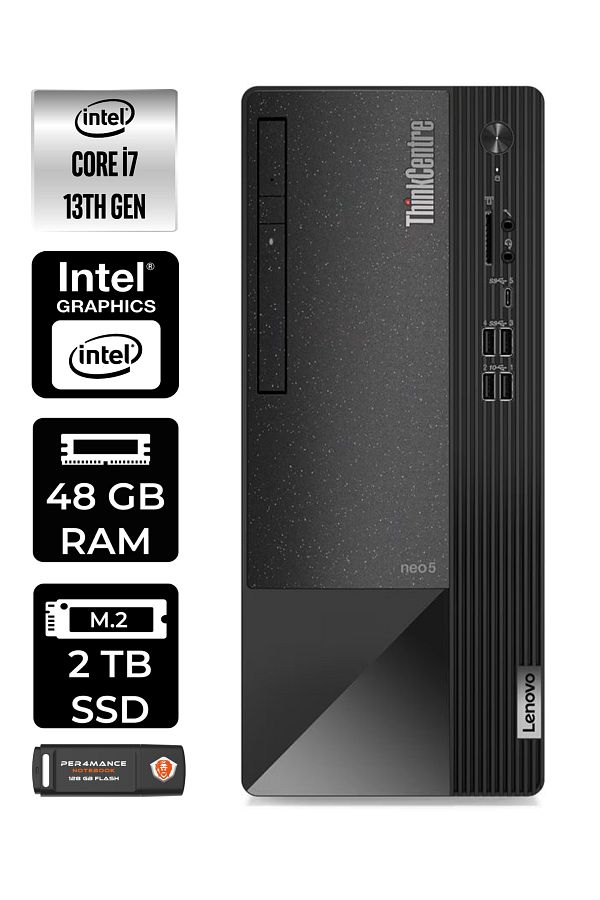 LENOVO Neo 50T 12JD0008TRE044 i7 13700 48GB RAM 2TB SSD FDOS MASAÜSTÜ PC & PER4 BELLEK