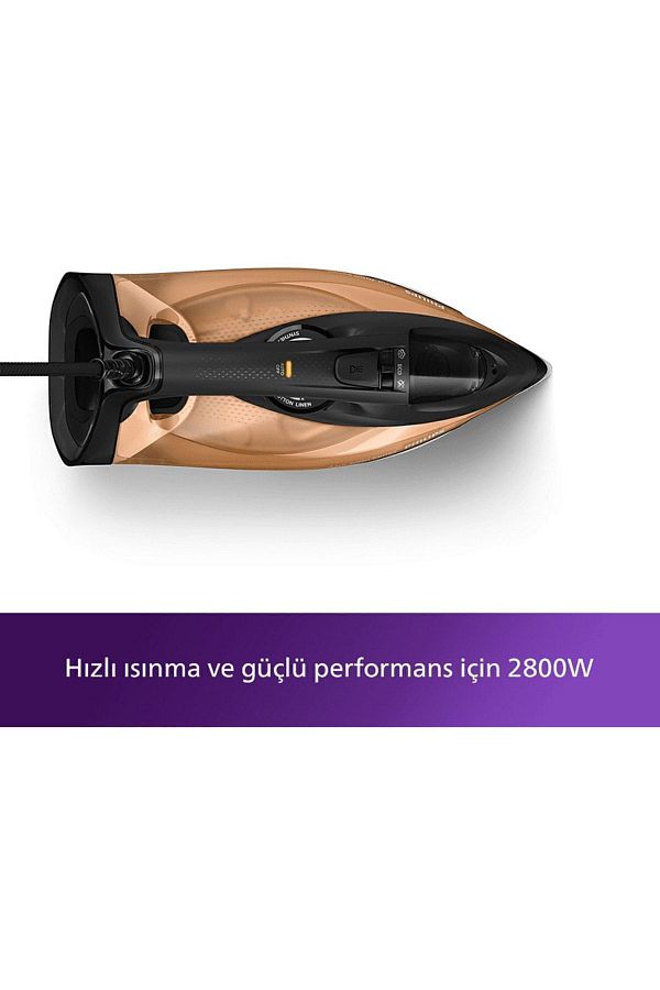 Philips Dst7040/80 Azur Buharlı Ütü Siyah/gold - Görsel 2