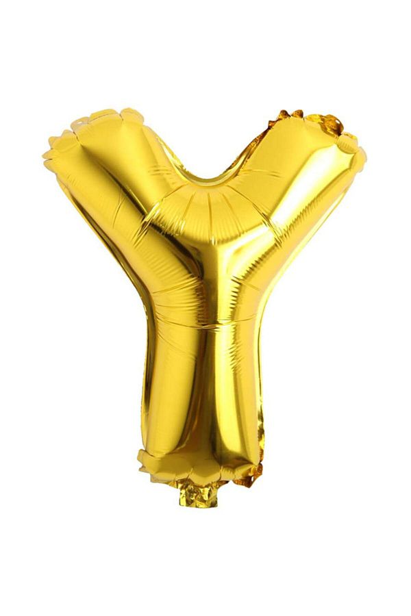 16 Inç Gold Y Harfi Folyo Balon