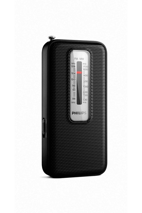 Philips TAR1506 Retro Taşınabilir Cep,El Radyo FM/MW Siyah (3,5mm jack,Pilli ) (Ramwhite Türkiye Garantili) - Görsel 3