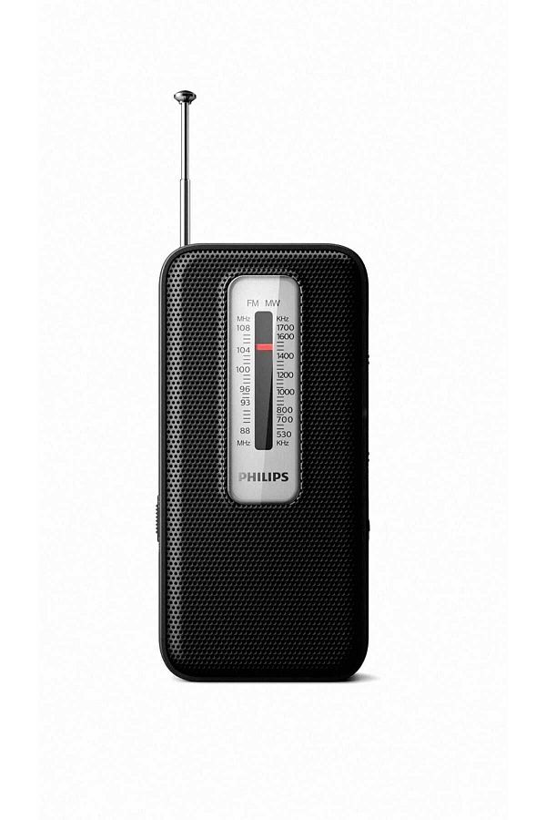Philips TAR1506 Retro Taşınabilir Cep,El Radyo FM/MW Siyah (3,5mm jack,Pilli ) (Ramwhite Türkiye Garantili) - Görsel 2