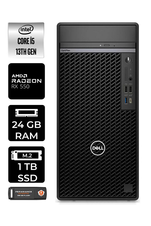 Dell OPTIPLEX 7010 EN010O7010173 i5 13500 24GB RAM 1TB SSD RX550 FDOS MASAÜSTÜ BİLGİSAYAR