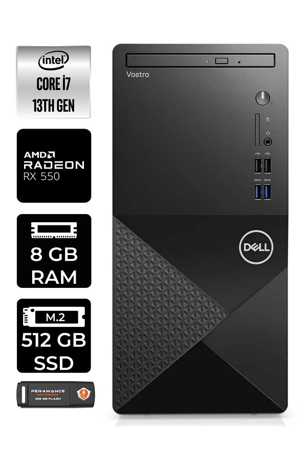 Dell VOSTRO 3020 EN2050VDT3020202 i5 13400 8GB RAM 512GB SSD RX550 W11H MASAÜSTÜ BİLGİSAYAR