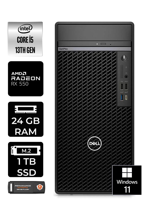 Dell OPTIPLEX 7010 EN010O7010273 i5 13500 24GB RAM 1TB SSD RX550 W11P MASAÜSTÜ BİLGİSAYAR