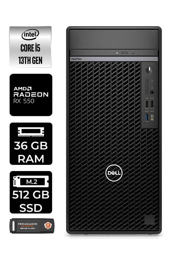 Dell OPTIPLEX 7010 EN010O7010182 i5 13500 36GB RAM 512GB SSD RX550 FDOS MASAÜSTÜ BİLGİSAYAR