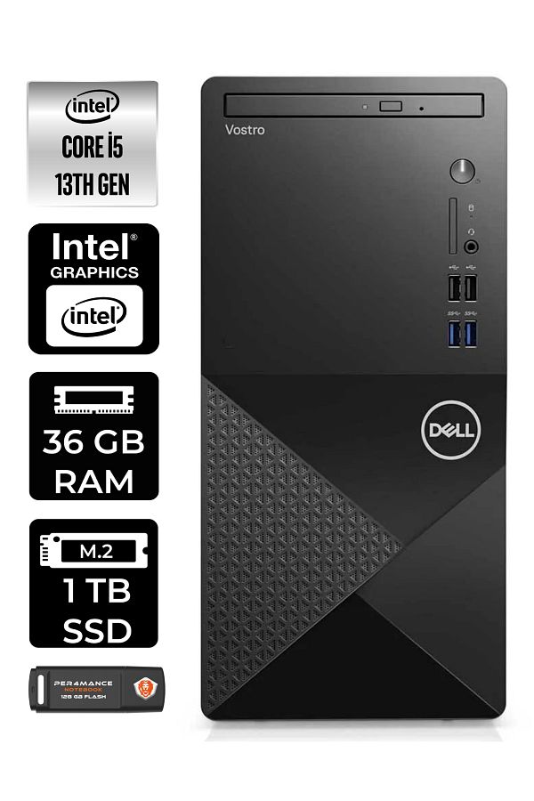 Dell VOSTRO 3020 EN2054VDT3020083 i5 13400 36GB RAM 1TB SSD W11H MASAÜSTÜ BİLGİSAYAR
