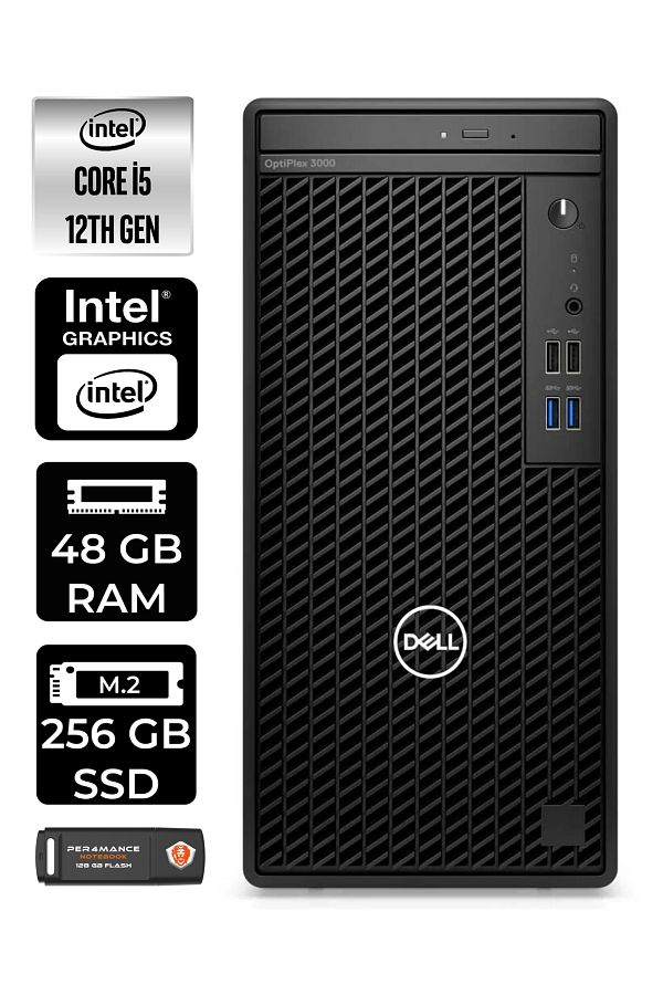 Dell OPTIPLEX 3000 EN010O3000041 i5 12500 48GB RAM 256GB SSD FDOS MASAÜSTÜ BİLGİSAYAR