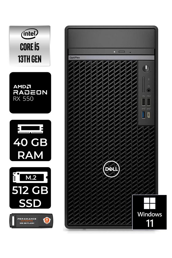 Dell OPTIPLEX 7010 EN010O7010287 i5 13500 40GB RAM 512GB SSD RX550 W11P MASAÜSTÜ BİLGİSAYAR