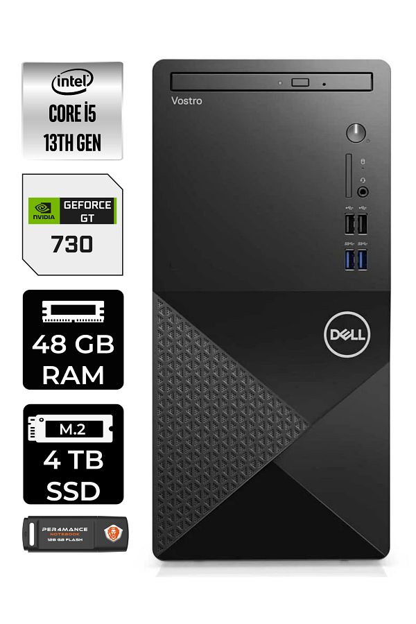 Dell VOSTRO 3020 EN2046VDT3020445 i5 13400 48GB RAM 4TB SSD GT730 W11P MASAÜSTÜ BİLGİSAYAR