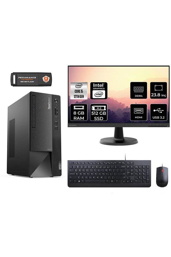 LENOVO Neo 50T AE0BPTXS002 i5 12400 8GB RAM 512GB SSD 23.8" FDOS MASAÜSTÜ BİLGİSAYAR