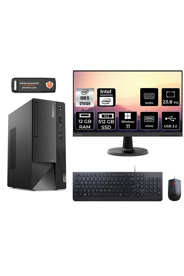 LENOVO Neo 50T AE11SE00MJTXS107 i5 12400 12GB RAM 512GB SSD 23.8" W11P MASAÜSTÜ BİLGİSAYAR