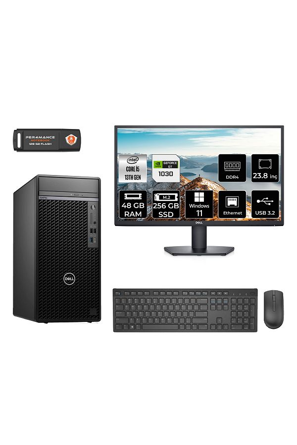 Dell OPTILEX 7010 AEO7010S541 i5 13500 48GB RAM 256GB SSD GT1030 4GB 23.8" W11H MASAÜSTÜ BİLGİSAYAR