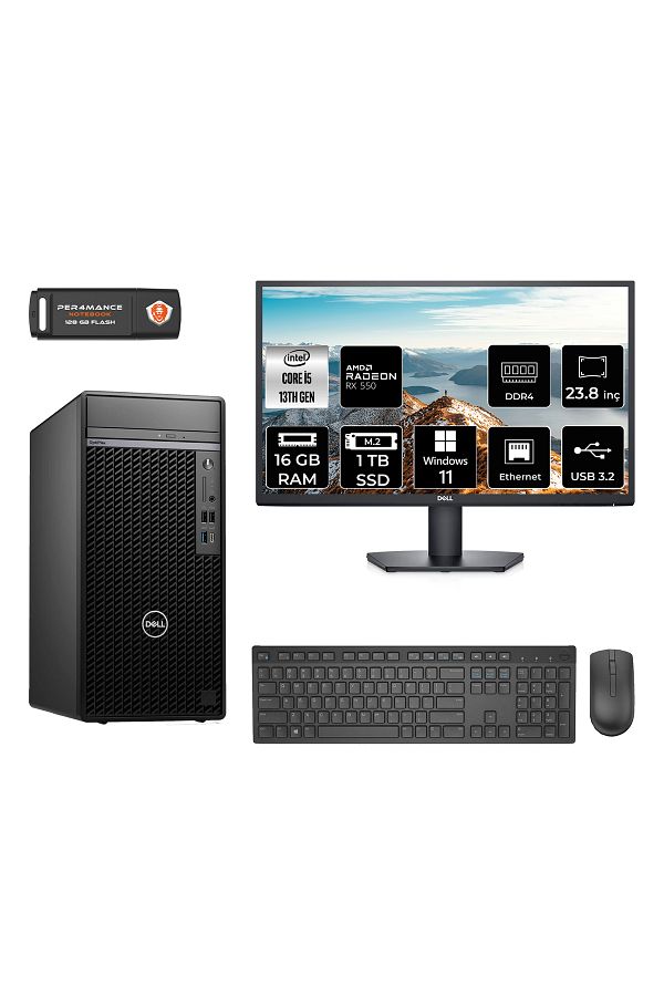 Dell OPTILEX 7010 AEO7010S213 i5 13500 16GB RAM 1TB SSD RX550 4GB 23.8" W11H MASAÜSTÜ BİLGİSAYAR