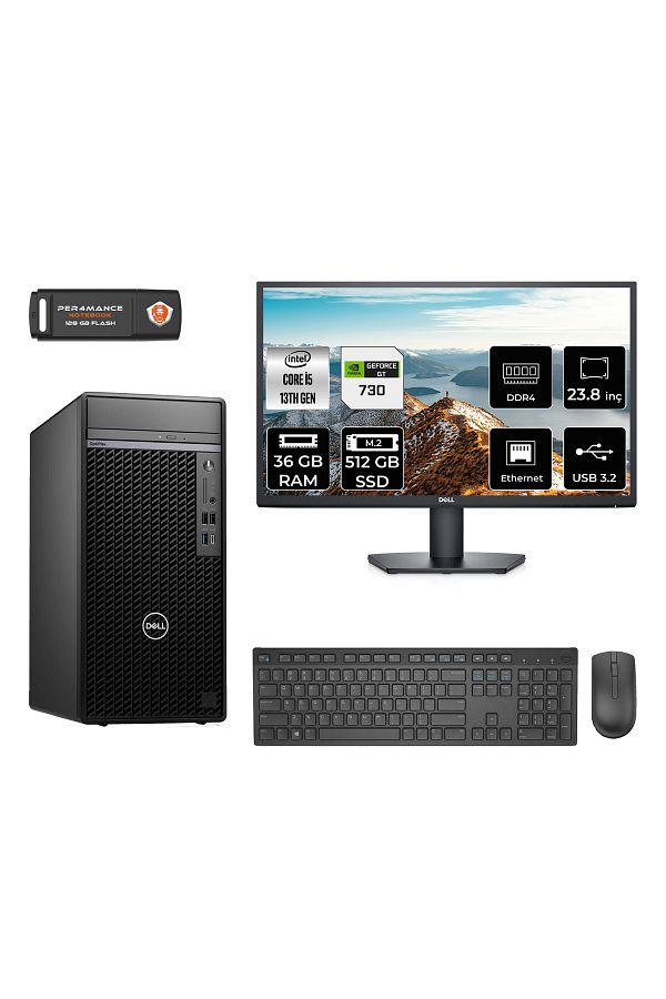 Dell OPTILEX 7010 AEO7010S332 i5 13500 36GB RAM 512GB SSD GT730 4GB 23.8" FDOS MASAÜSTÜ BİLGİSAYAR
