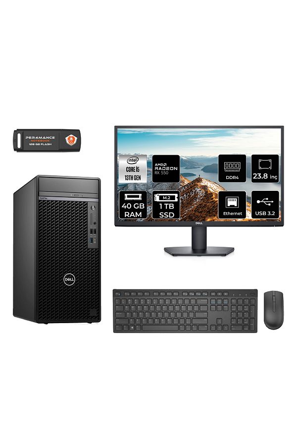 Dell OPTILEX 7010 AEO7010S188 i5 13500 40GB RAM 1TB SSD RX550 4GB 23.8" FDOS MASAÜSTÜ BİLGİSAYAR