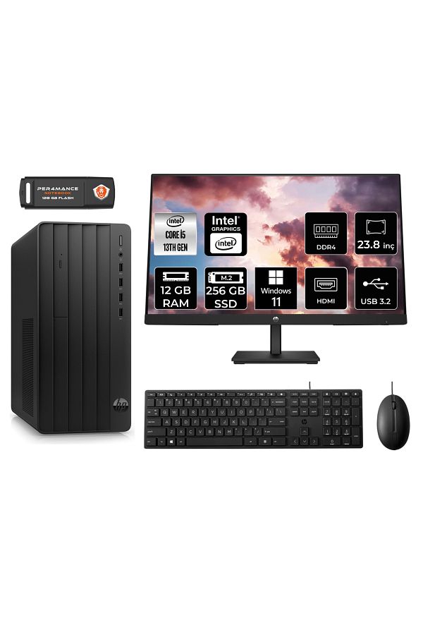HP PRO TOWER 290 G9 AE8T2W9ESS056 i5 13500 12GB RAM 256GB SSD 23.8" W11H MASAÜSTÜ PC
