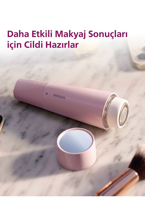 Philips BRR454/00 Yüz Tüy Alma Makinesi,Ayna Ve Tam Çember Led Işıklı,Yıkanabilir Çıkan Başlık - Görsel 5