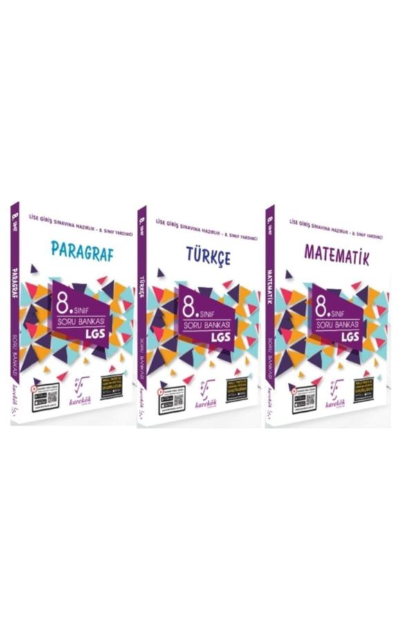 8 Sınıf Lgs Matematik Türkçe Paragraf Soru Bankası Üçlü Set Yeni