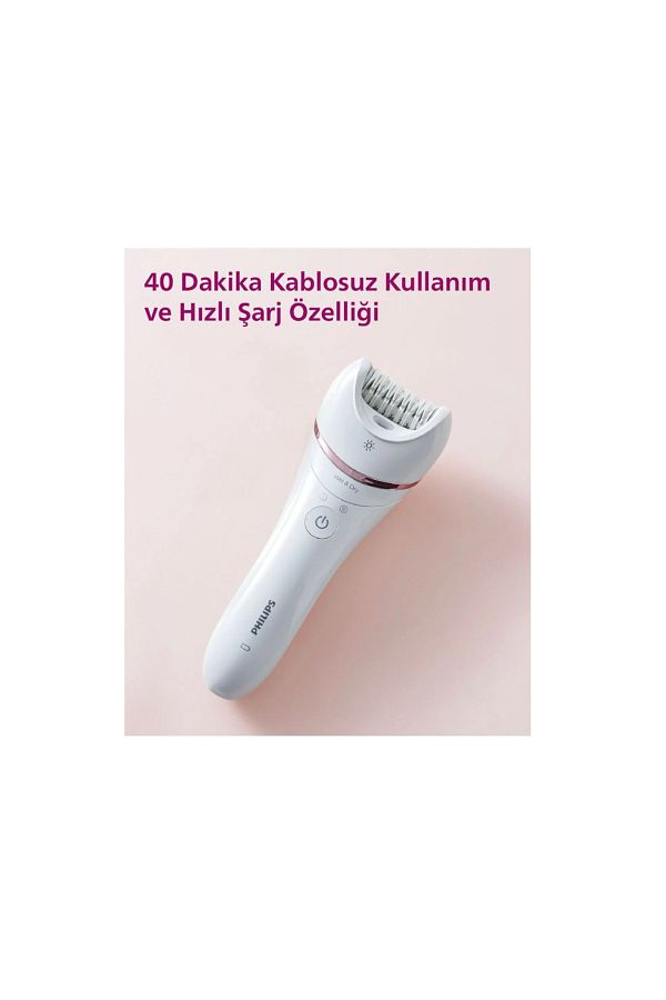 Philips Premium  Epilatör (Yüz+Koltuk altı+Bikini Bölgesi+Bacak)Islak Ve Kuru,Işıklı,Kablosuz) - Görsel 3