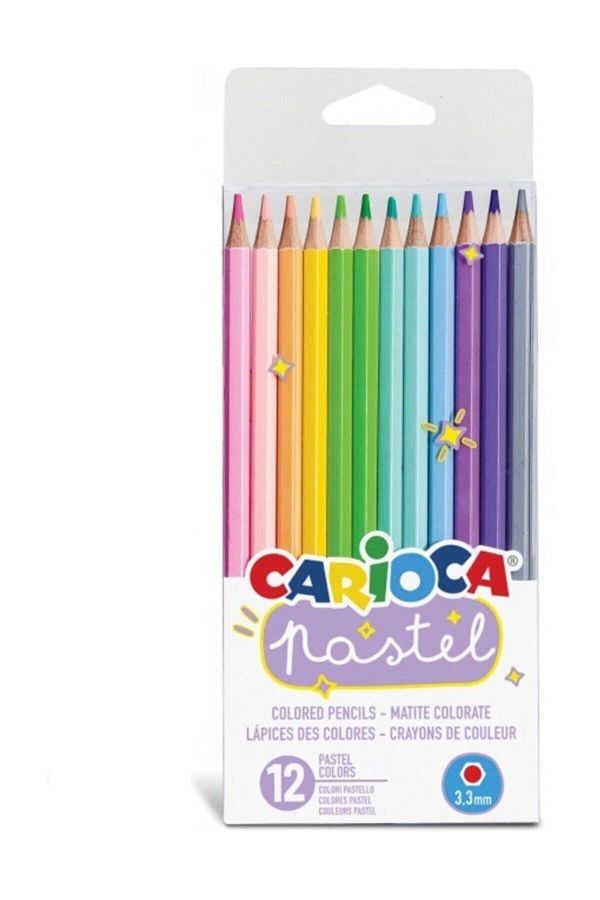 Pastel Renk Kuru Boya Kalemi 12`li - 43034