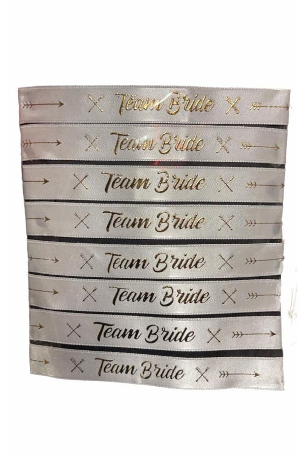 8 Adet Beyaz Bride Team Nedime Bilekliği