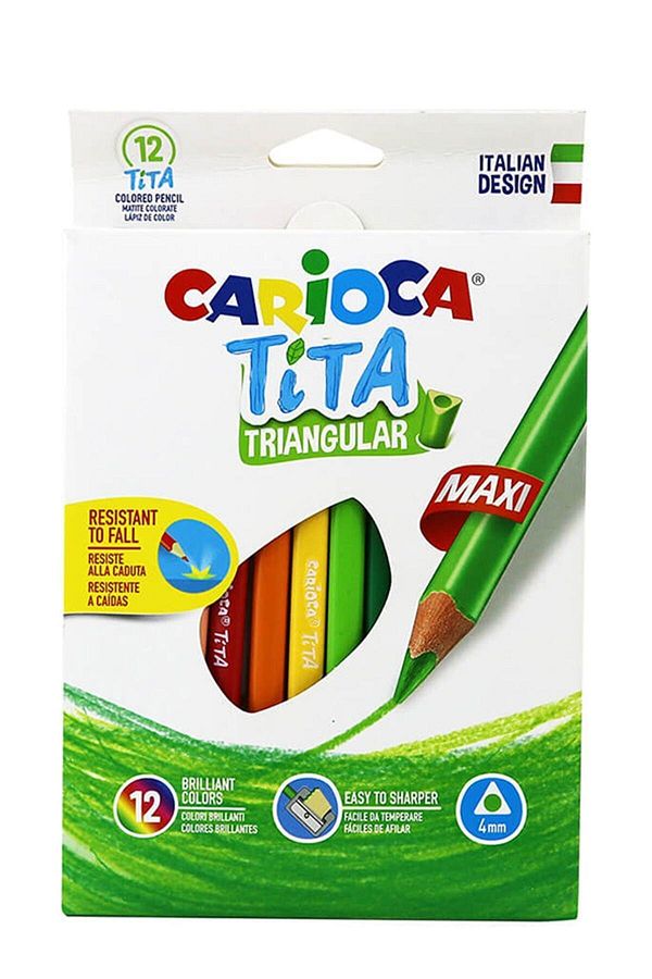 Tita Jumbo Üçgen Kuru Boya Kalemi 12li