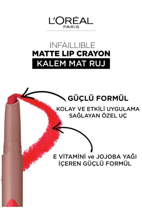 Infaillible Matte Lip Crayon Kalem Mat Ruj - 103 Maple Dream_4