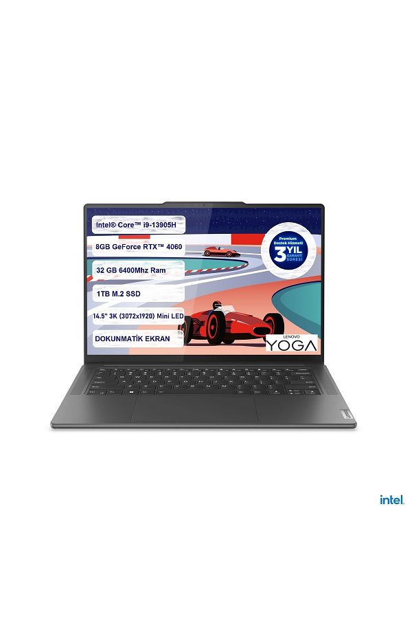 LENOVO Yoga Pro 9 Intel Core I9-13905H 32GB 1TB SSD 8GB RTX4060 14.5" 3K FDOS 83BU008KTX Dokunmatik
