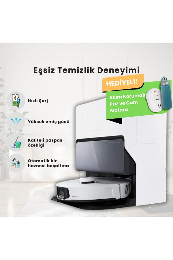 Roborock Ultra Premium Lüks Silme Fonksiyonlu ve Kaldırılabilir Paspaslı Robot Süpürge,