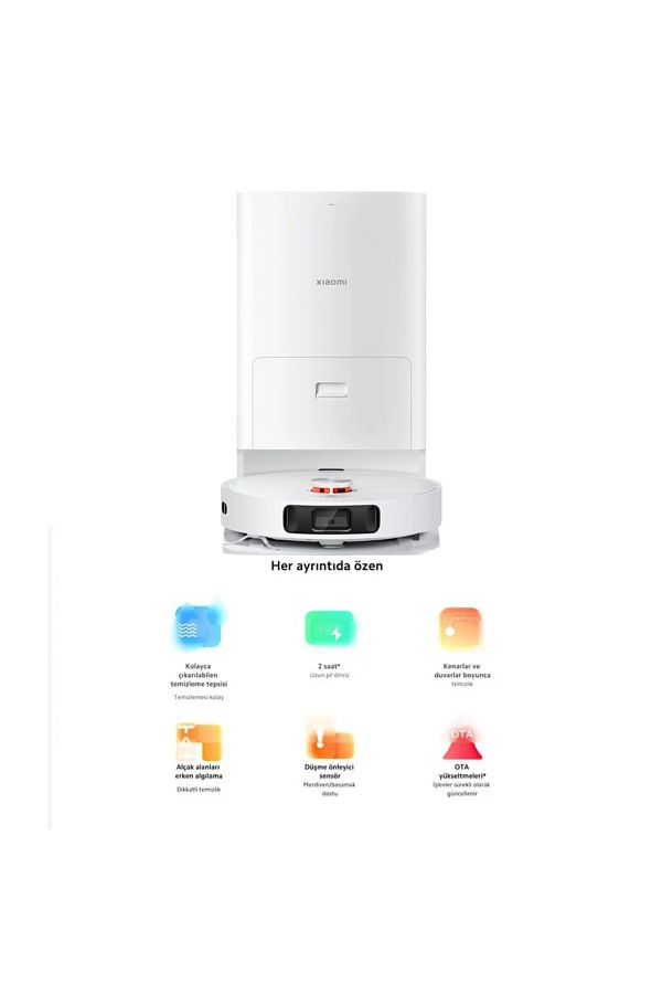 Xiaomi Premium Robot Vacuum X20 Plus Çöp Istasyonlu Halı Tanıma Fonksiyonlu Akıllı Robot Süpürge