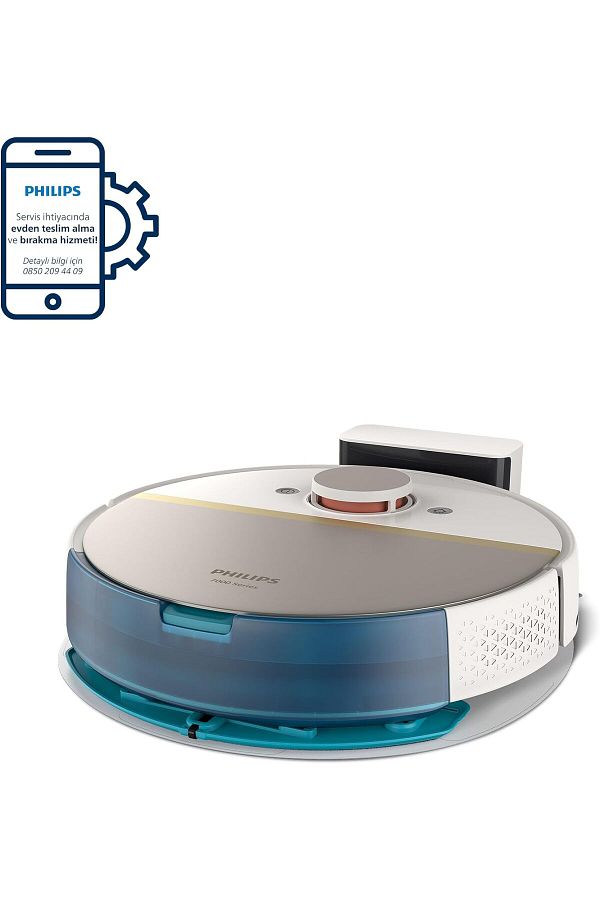 Philips HOMERUN Aqua Islak ve Kuru 7000 Serisi Temizlik Robotu,Pil,5000 Pa Emiş Gücü,LiDAR, EPA11 Filtre - Görsel 2