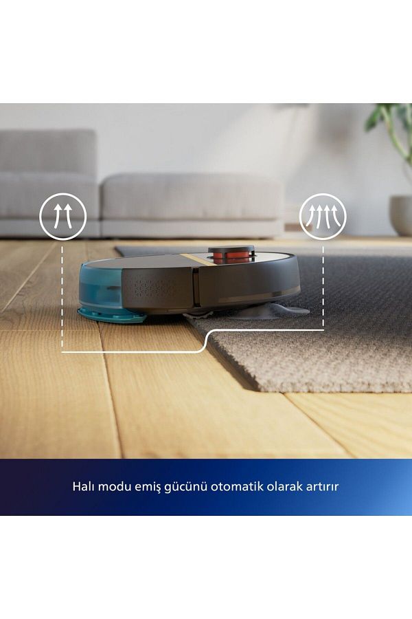 Philips Homerun 7100 Serisi Islak Kuru Moplu Toz Toplama Istasyonlu,kendini Temizleyen Robot Süpürge, Siyah - Görsel 4