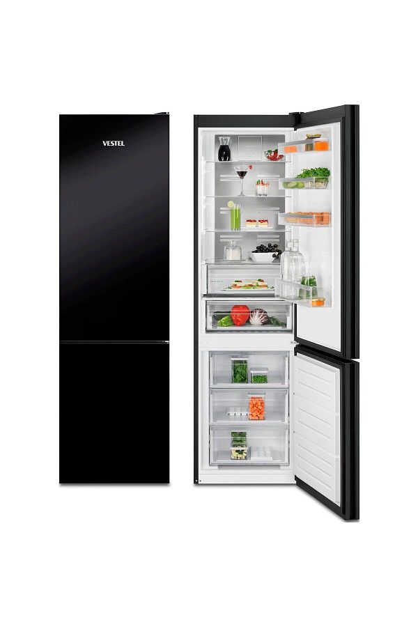 VESTEL 60x200 cm Alttan Dondurucu Combi Tip No-Frost Cam Buzdolabı