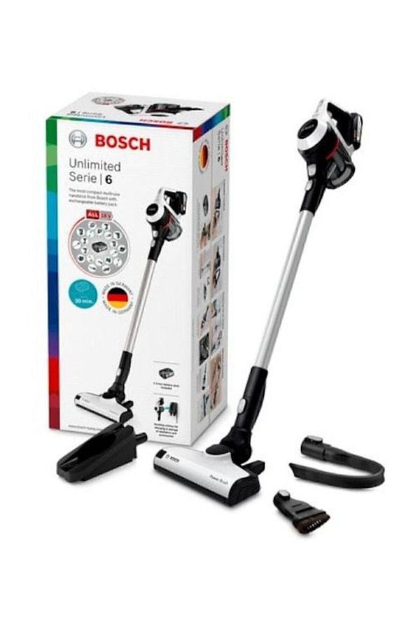 Bosch Dik Süpürge Bcs61113 Şarjlı Süpürge, Unlimited 6, Beyaz - Görsel 6