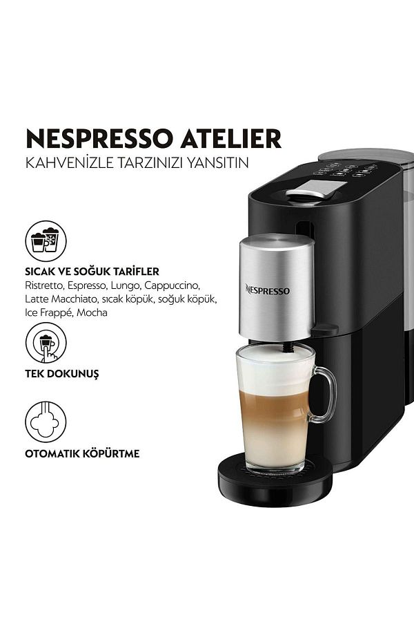 Nespresso Atelier S85 Kapsüllü Kahve Makinesi,Siyah - Görsel 2