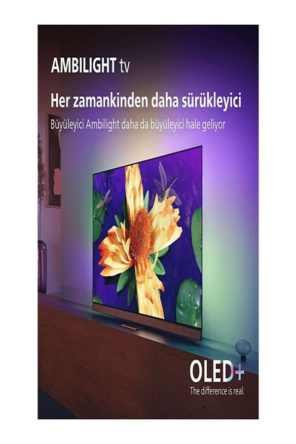 Philips 65OLED907 65 inç 165 Ekran Uydu Alıcılı Android Smart 3 Taraflı Ambilight 4K Ultra HD OLED - Görsel 3