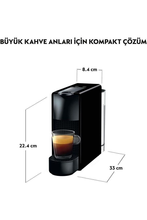 Nespresso C30 Essenza Mini Kahve Makinesi,Siyah - Görsel 3