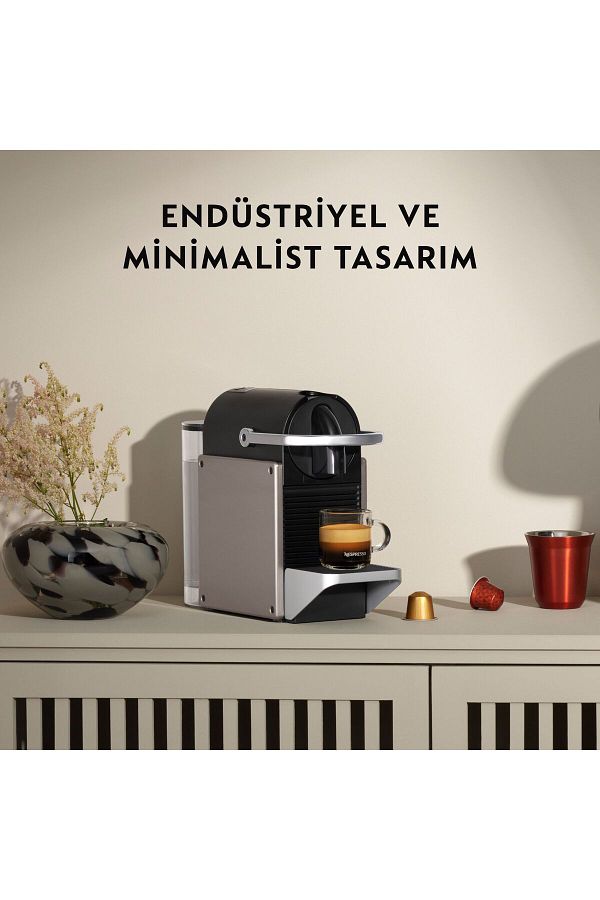 Nespresso C62  Pixie  Kahve Makinesi,Titan - Görsel 3