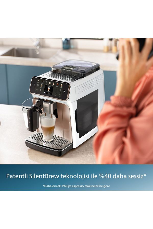 Philips NEW EP5543 Tam Otomatik LatteGo Espresso Makinesi,5500 Serisi,SilentBrew , 20 Sıcak ve Soğuk İçecek - Görsel 7