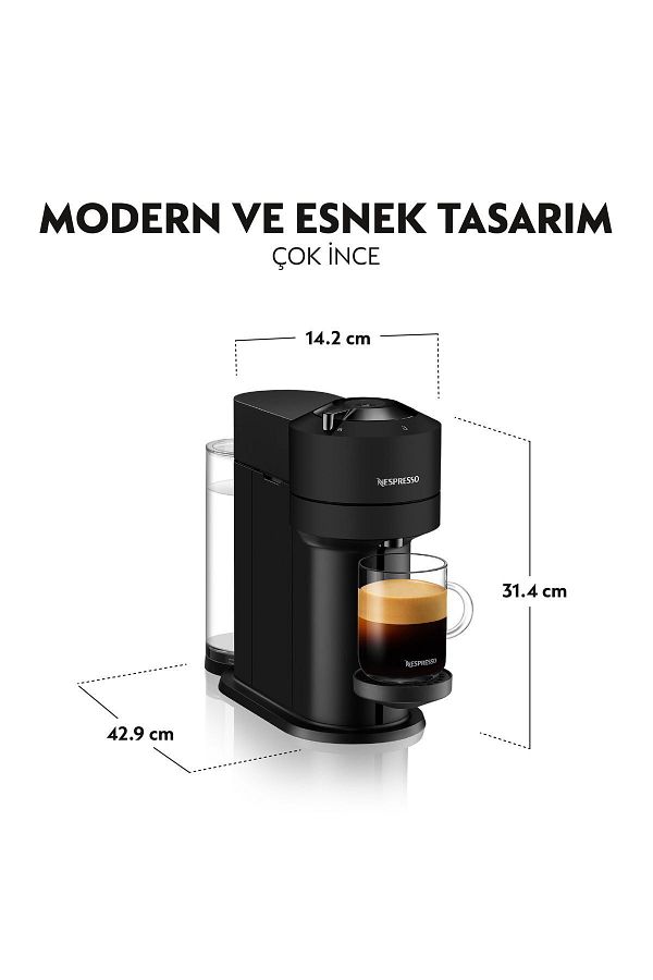 Nespresso Vertuo Next Kahve Makinesi, Mat Siyah - Görsel 3