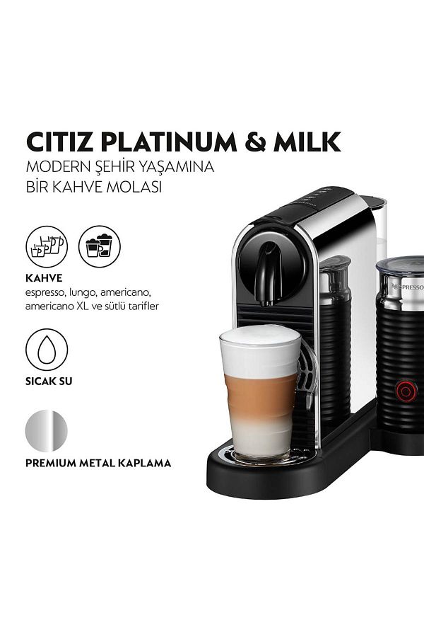 Nespresso D145 Bundle Citiz Platinum, Stainless Steel - Görsel 2