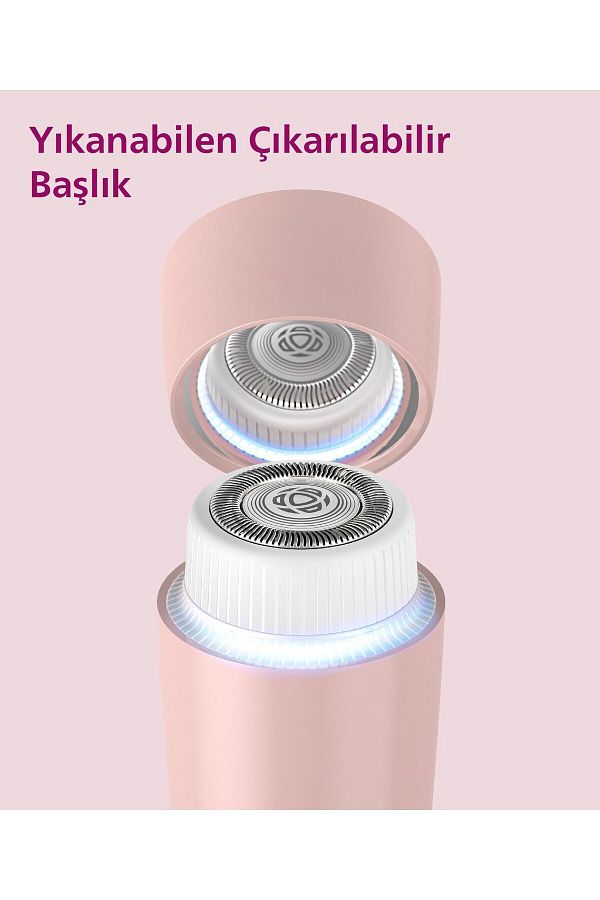 Philips BRR454/00 Yüz Tüy Alma Makinesi,Ayna Ve Tam Çember Led Işıklı,Yıkanabilir Çıkan Başlık - Görsel 5