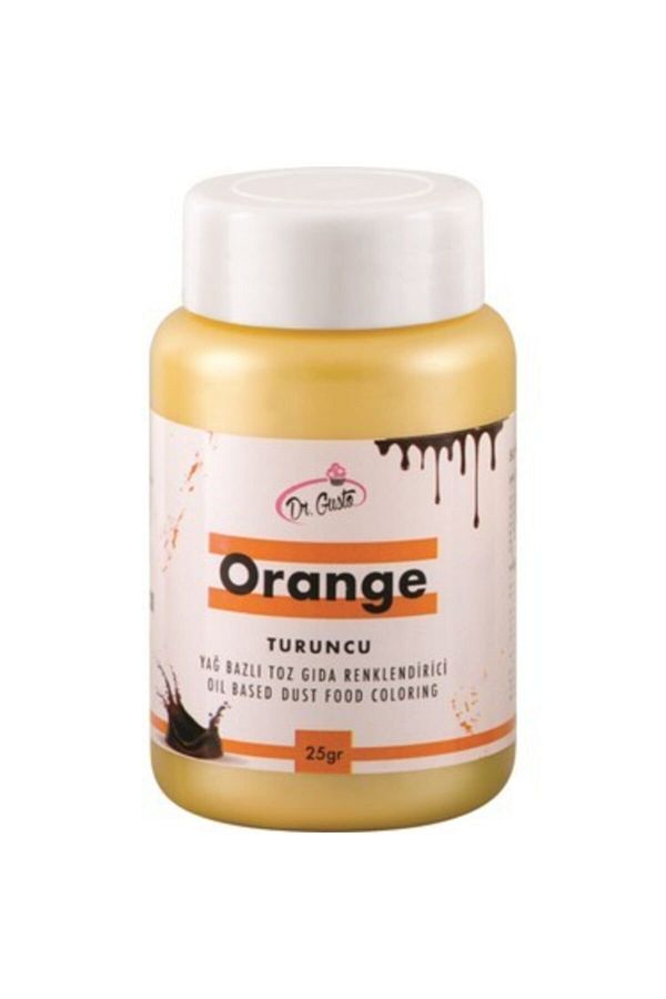 Pastry Planet Dr Gusto Yağ Bazlı Toz Boya Turuncu 25 Gr