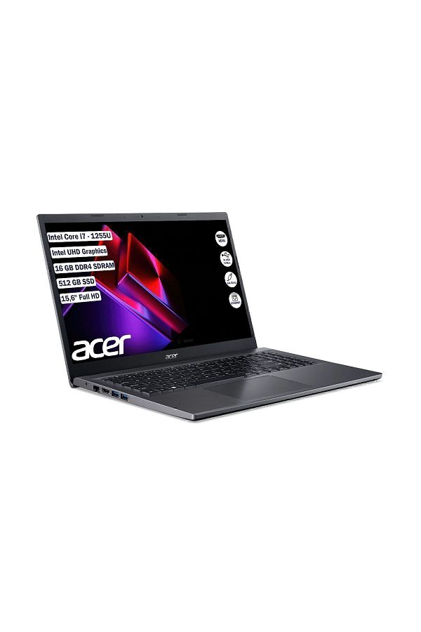 ACER Extensa 15 Intel Core i7 1255U 16 GB 512 GB SSD Freedos 15.6" FHD Notebook NX.EGYEY.006 - Görsel 2