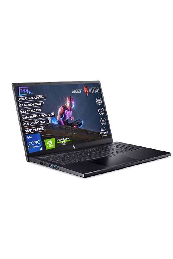 ACER Nitro V15 Anv15-51-57xv I5-13420h 16gb 512gb Ssd Rtx4050 Freedos 15.6" Fhd Nh.qnbey.004 - Görsel 2