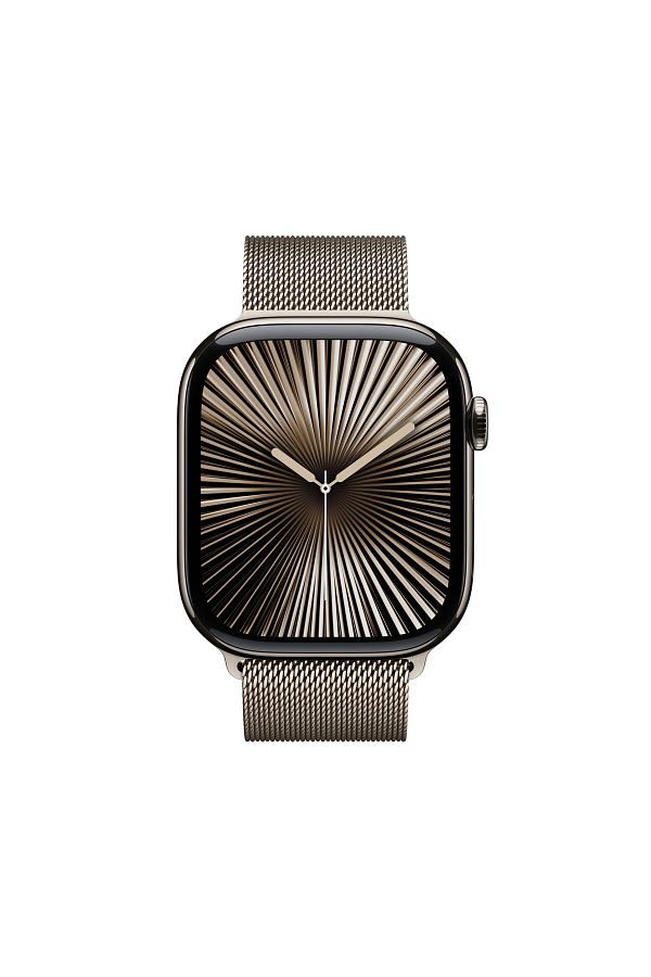 Apple Watch Series 10 GPS + Cellular 42mm Natural Titanium Case with Natural Milanese Loop - Görsel 2